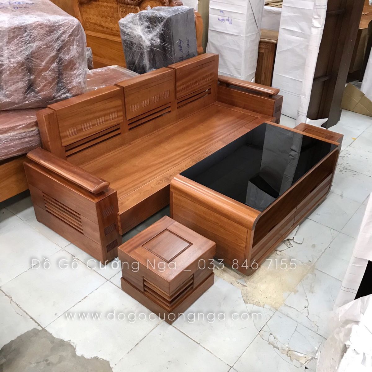 sofa gỗ xoan đào