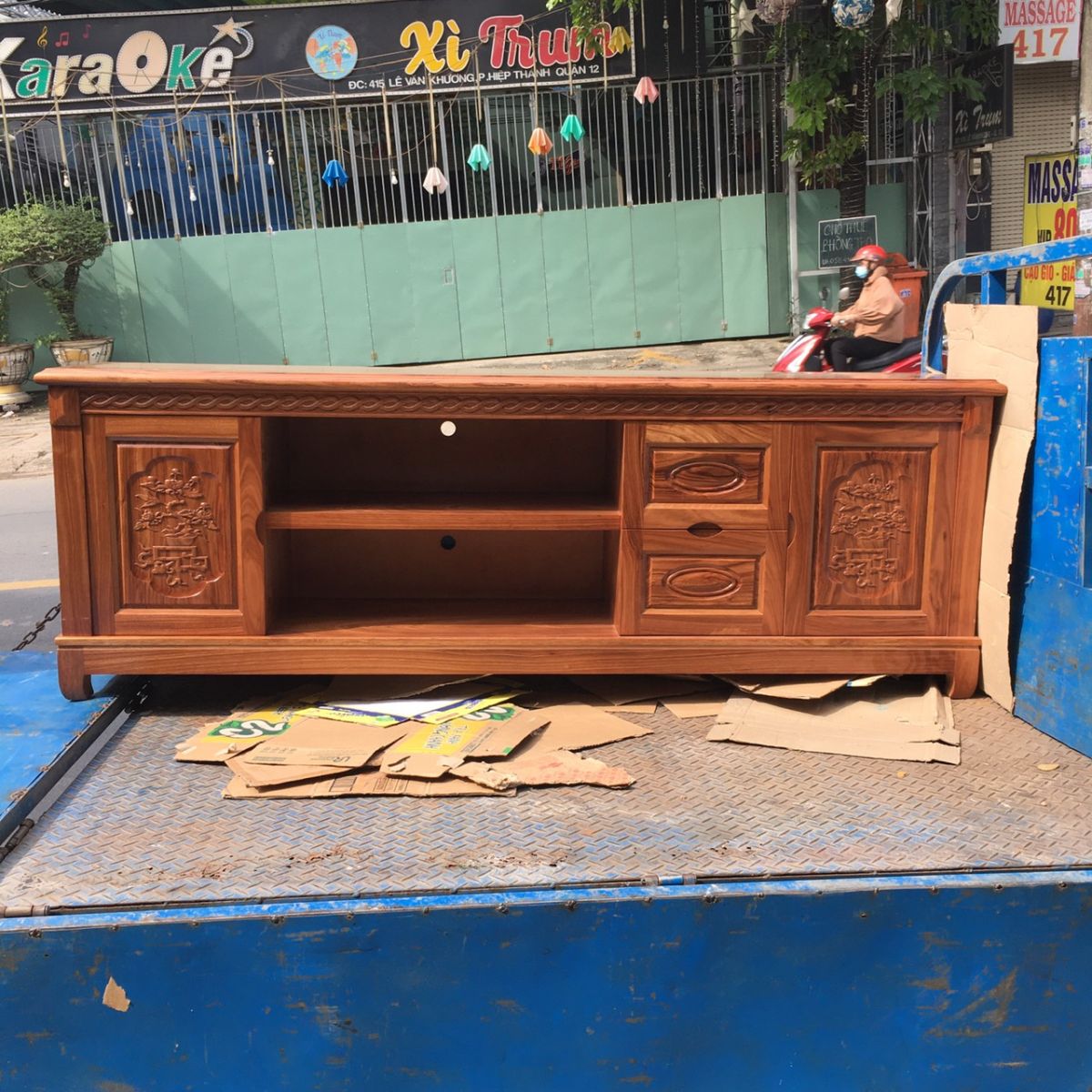 kệ tivi gỗ hương xám 