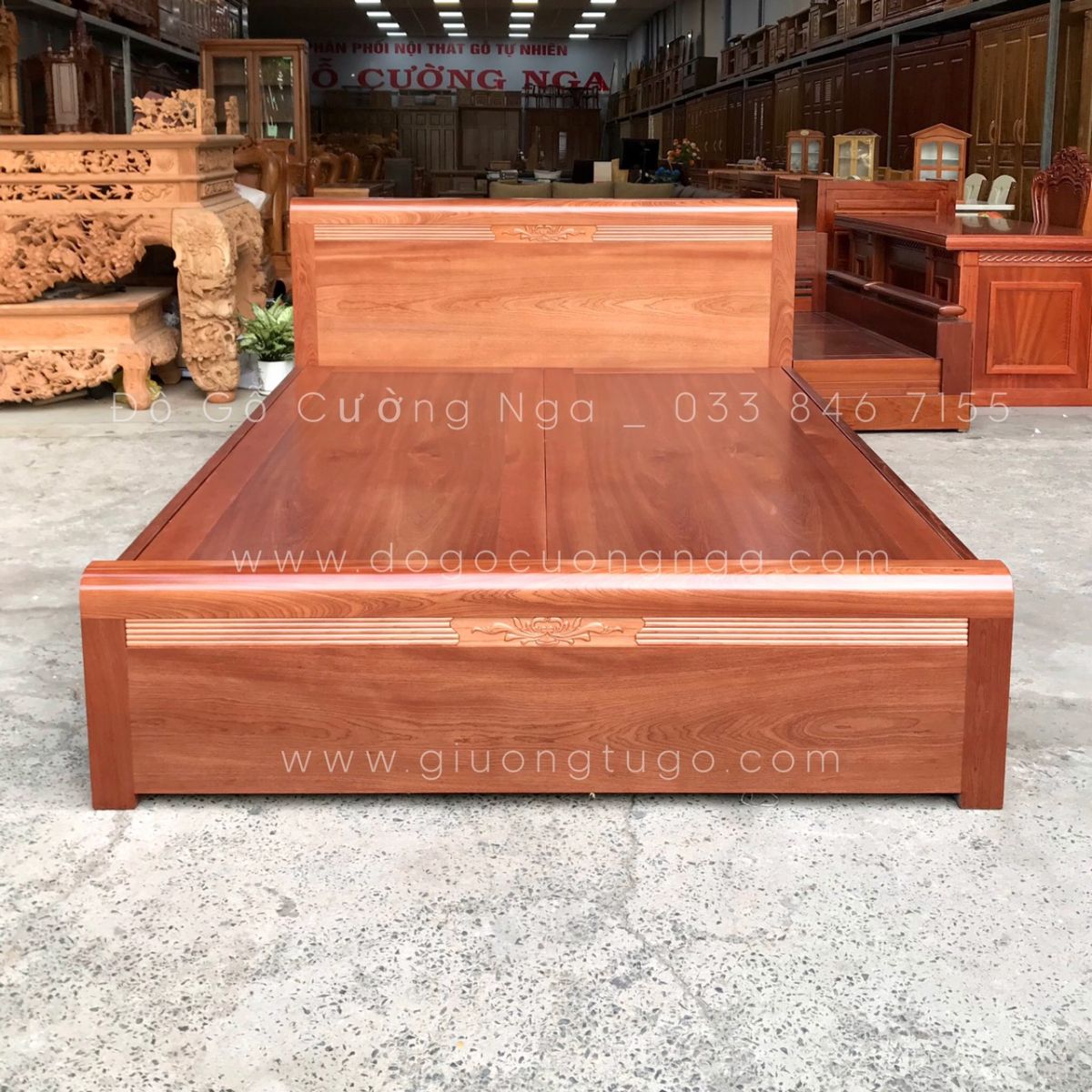 giường gỗ xoan đào