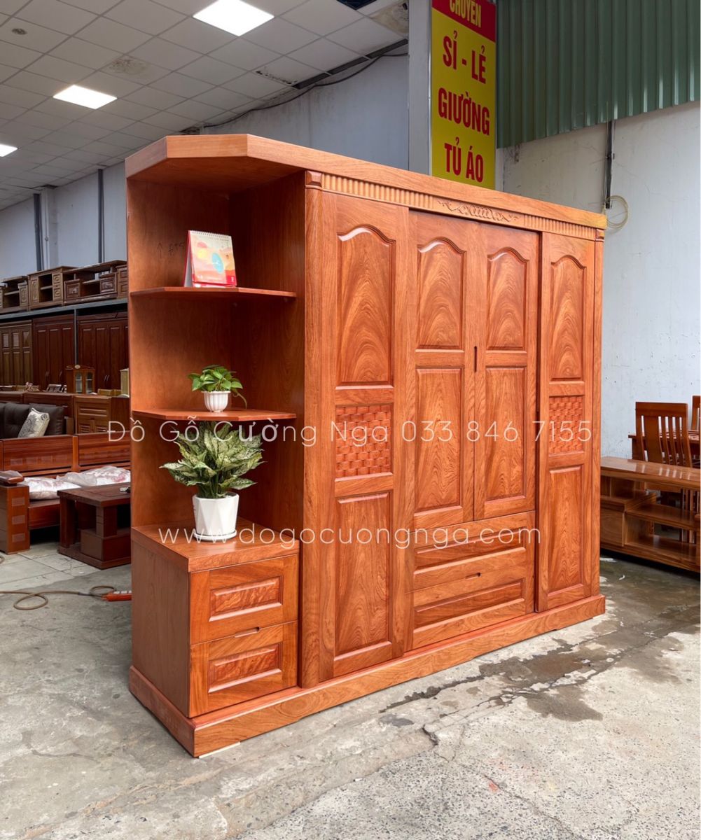 tủ quần áo gỗ hương đá 