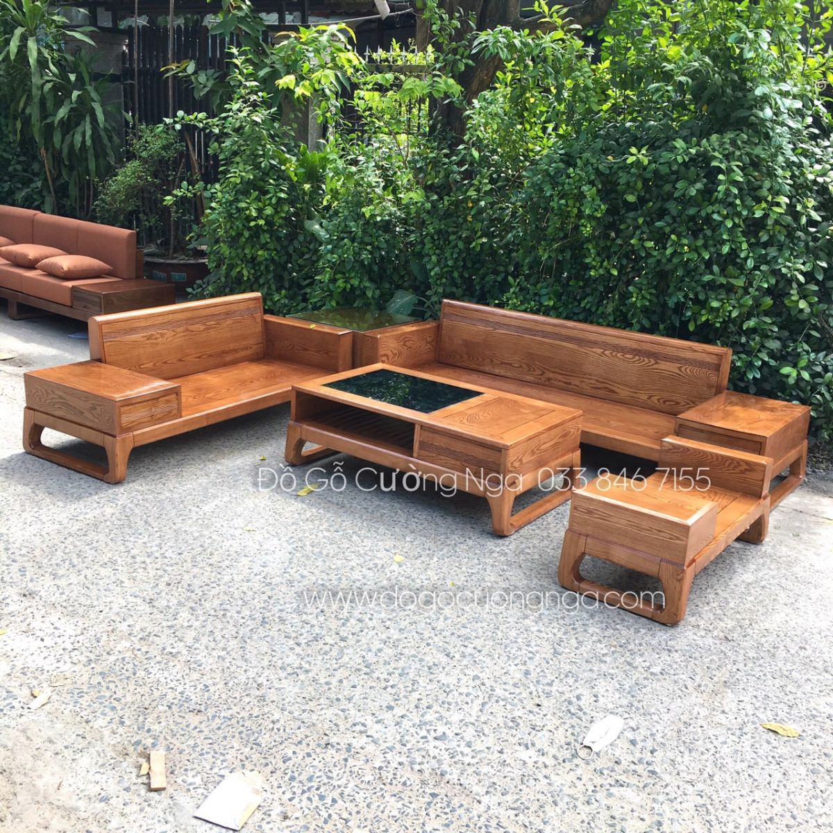 ghế sofa gỗ sồi