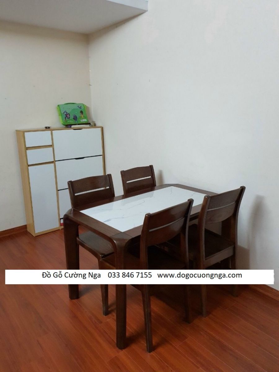 bàn ăn gỗ sồi 4 ghế