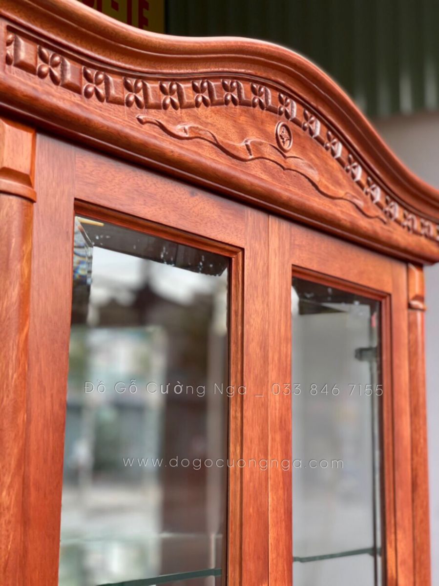 tủ rượu gỗ xoan đào