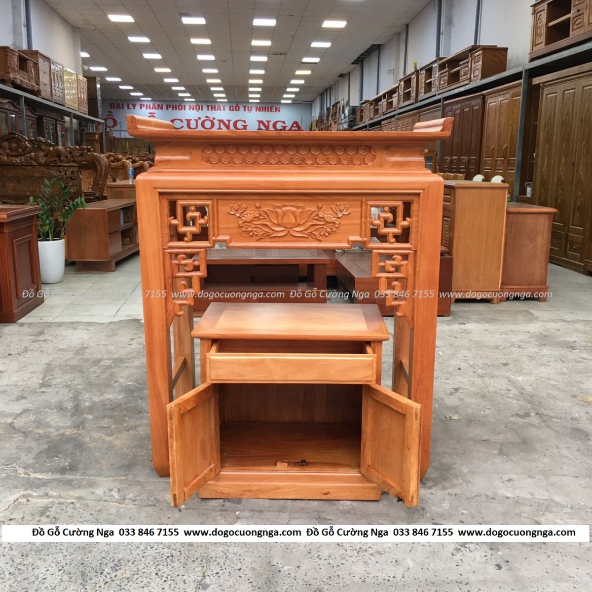 Án gian gỗ gõ đỏ - 1m07