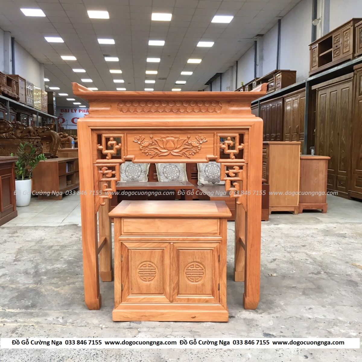 bàn thờ gỗ gõ đỏ