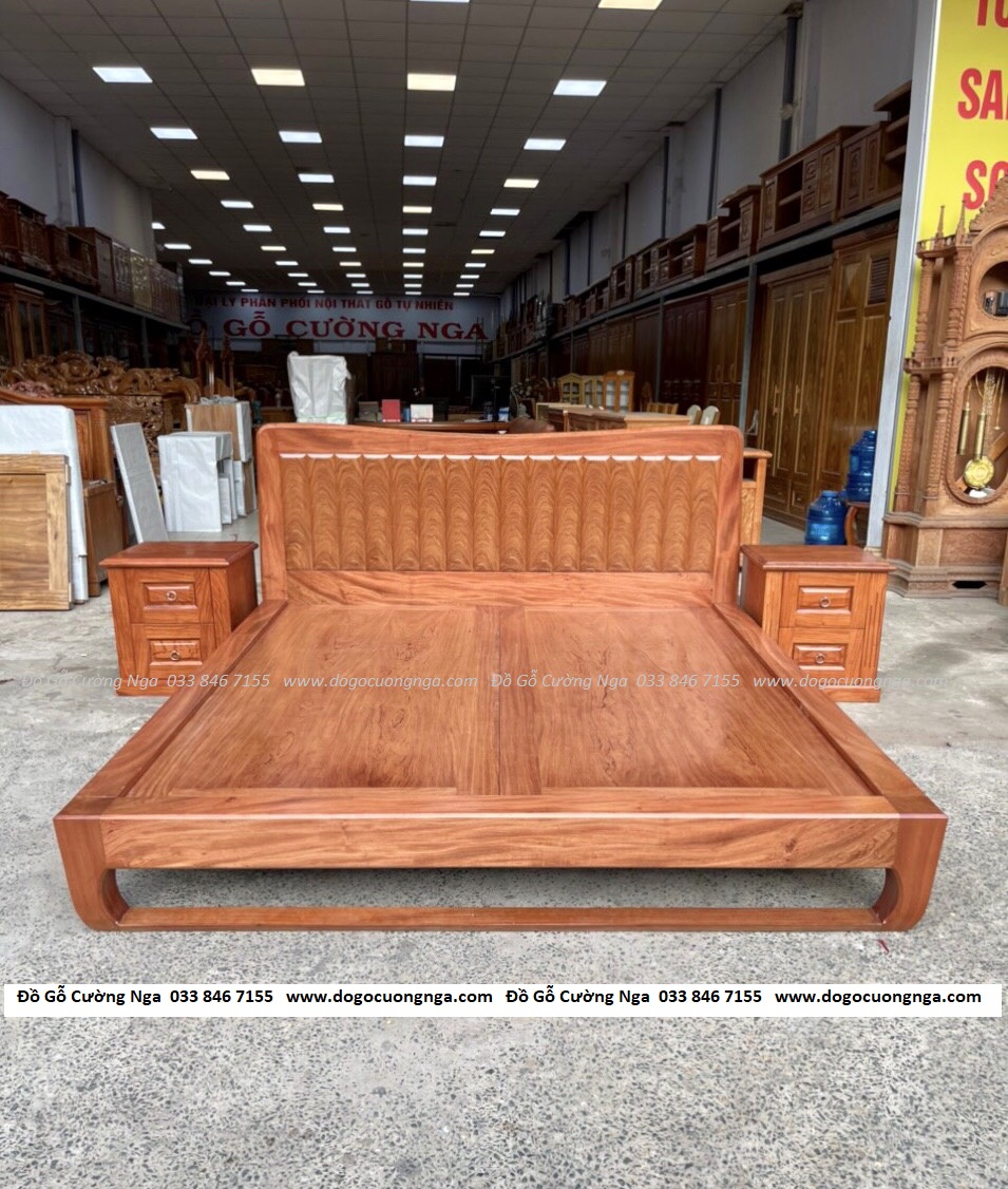giường gỗ hương đá 