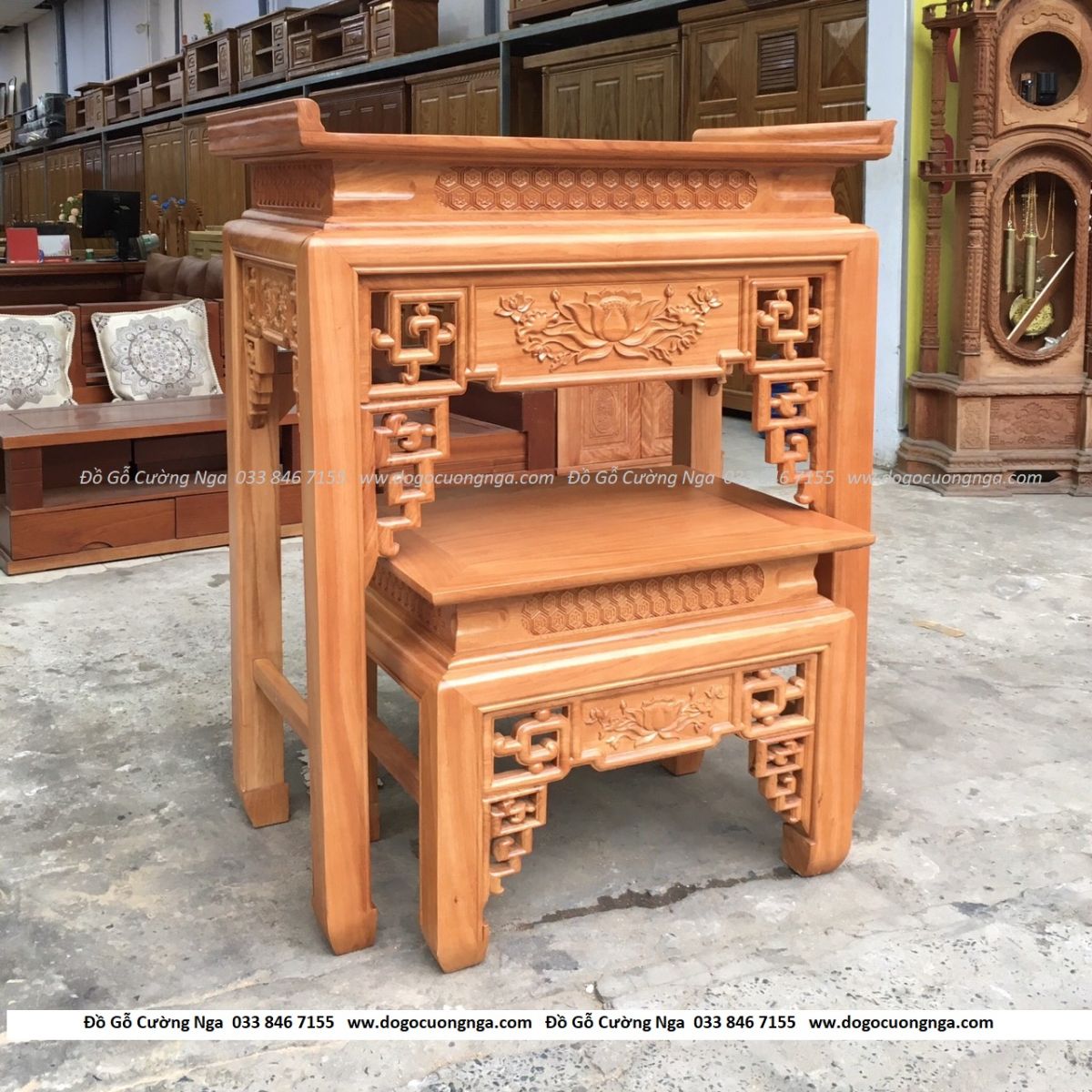 Bàn thờ gián gian gỗ gõ đỏ 