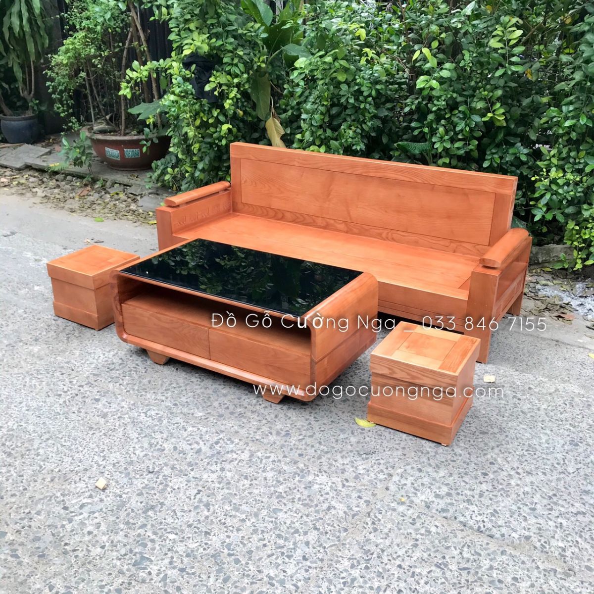 ghế sofa gỗ sồi