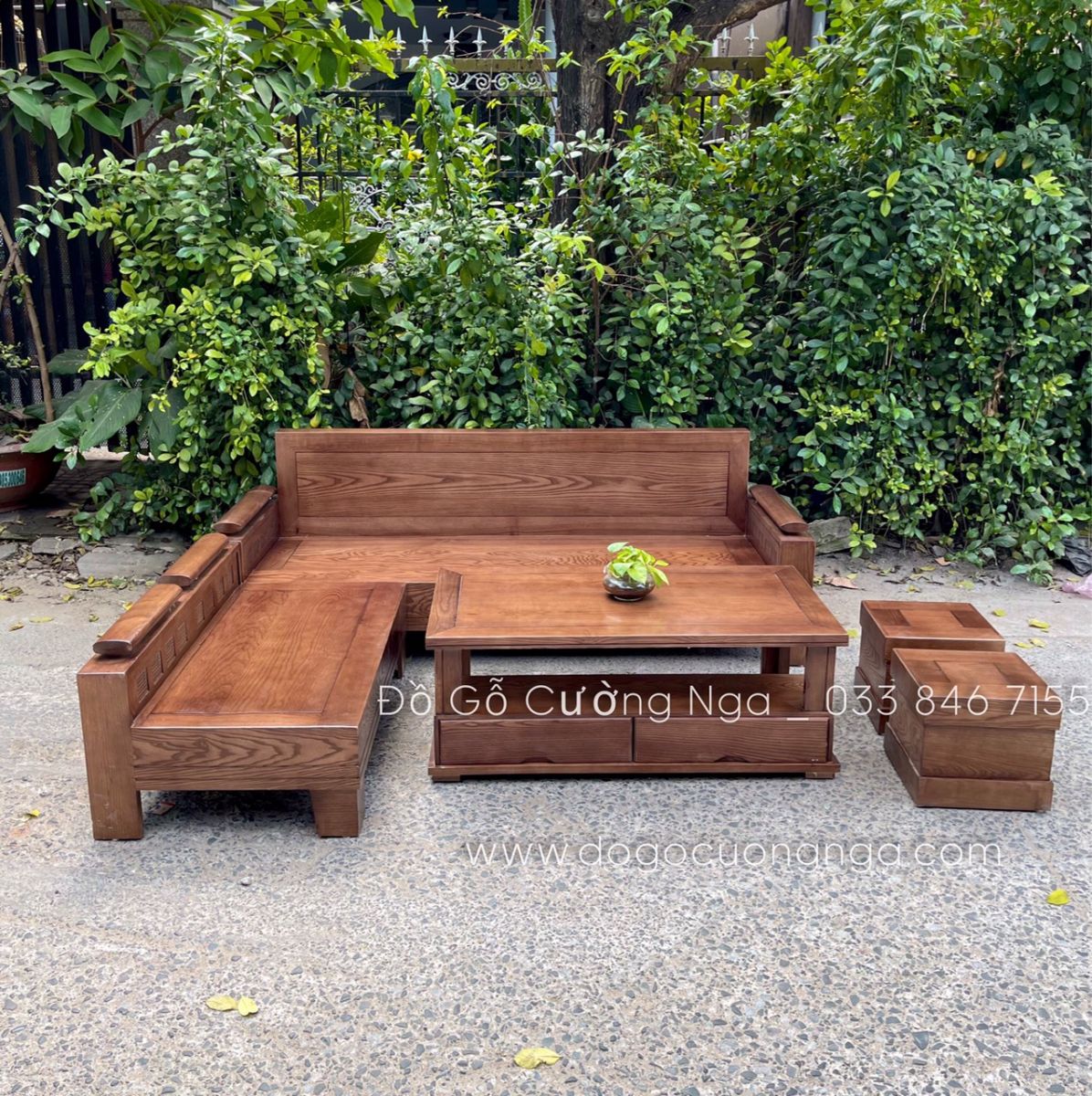 ghế sofa gỗ sòi nga 