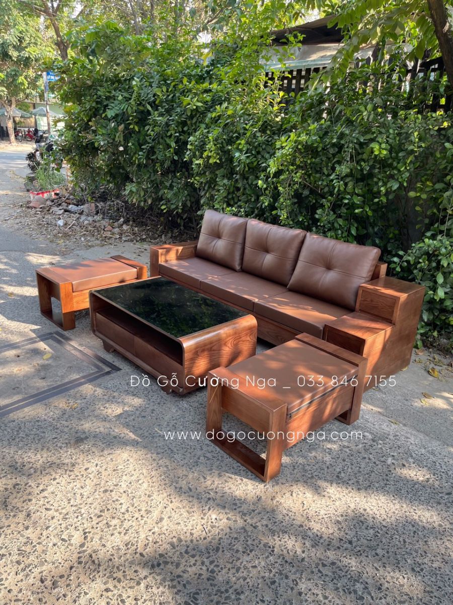 ghế sofa gỗ sồi
