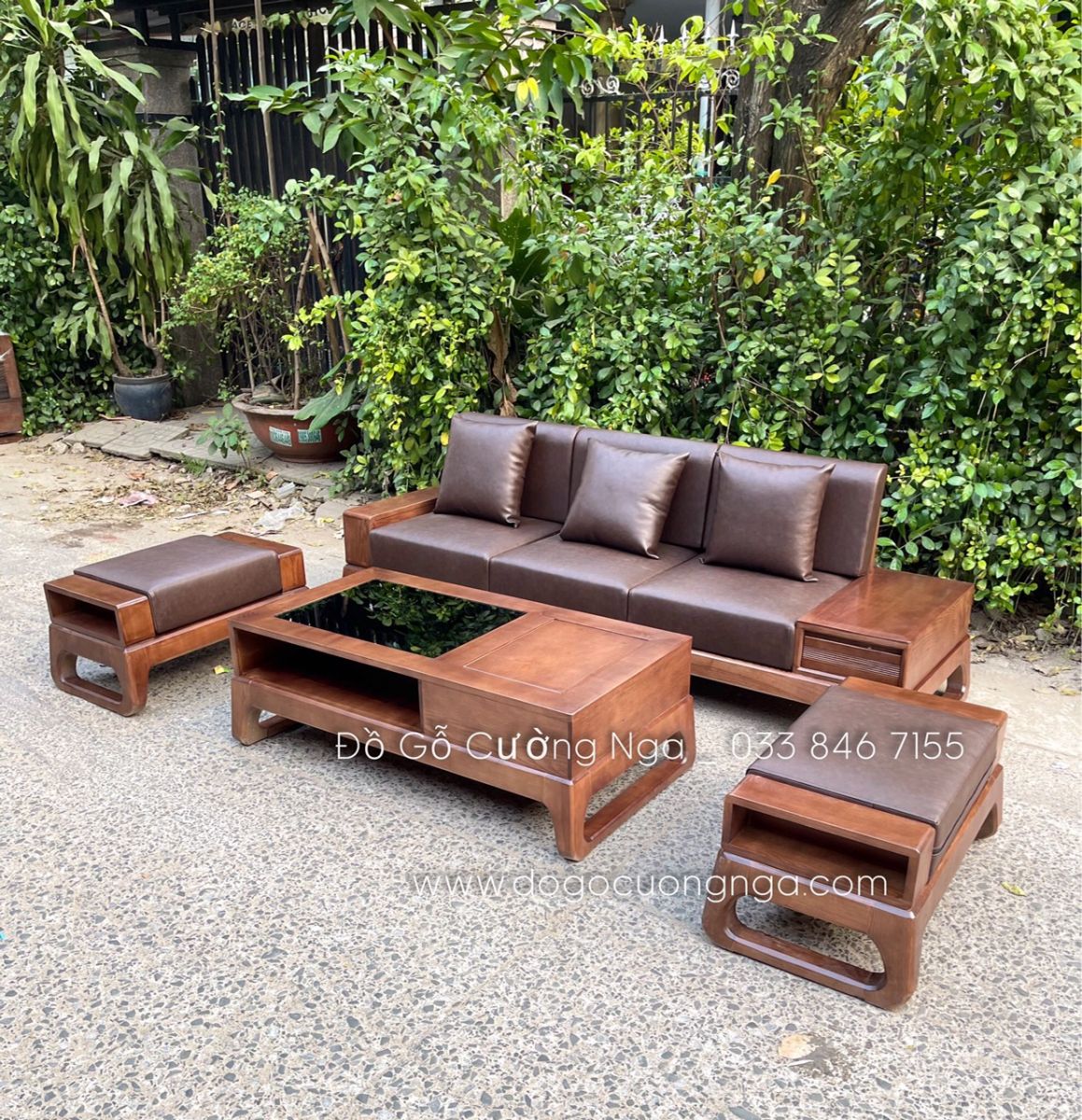 ghế sofa gỗ sồi
