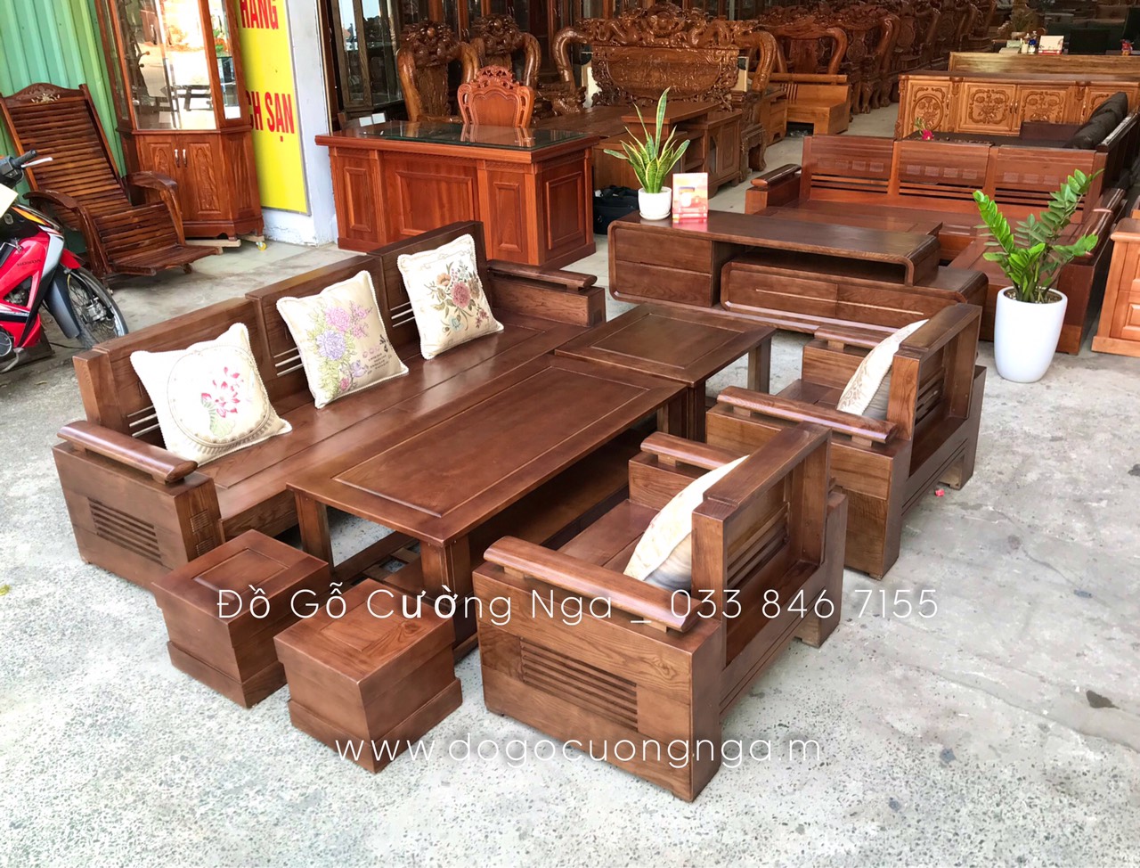 ghế sofa gỗ sồi