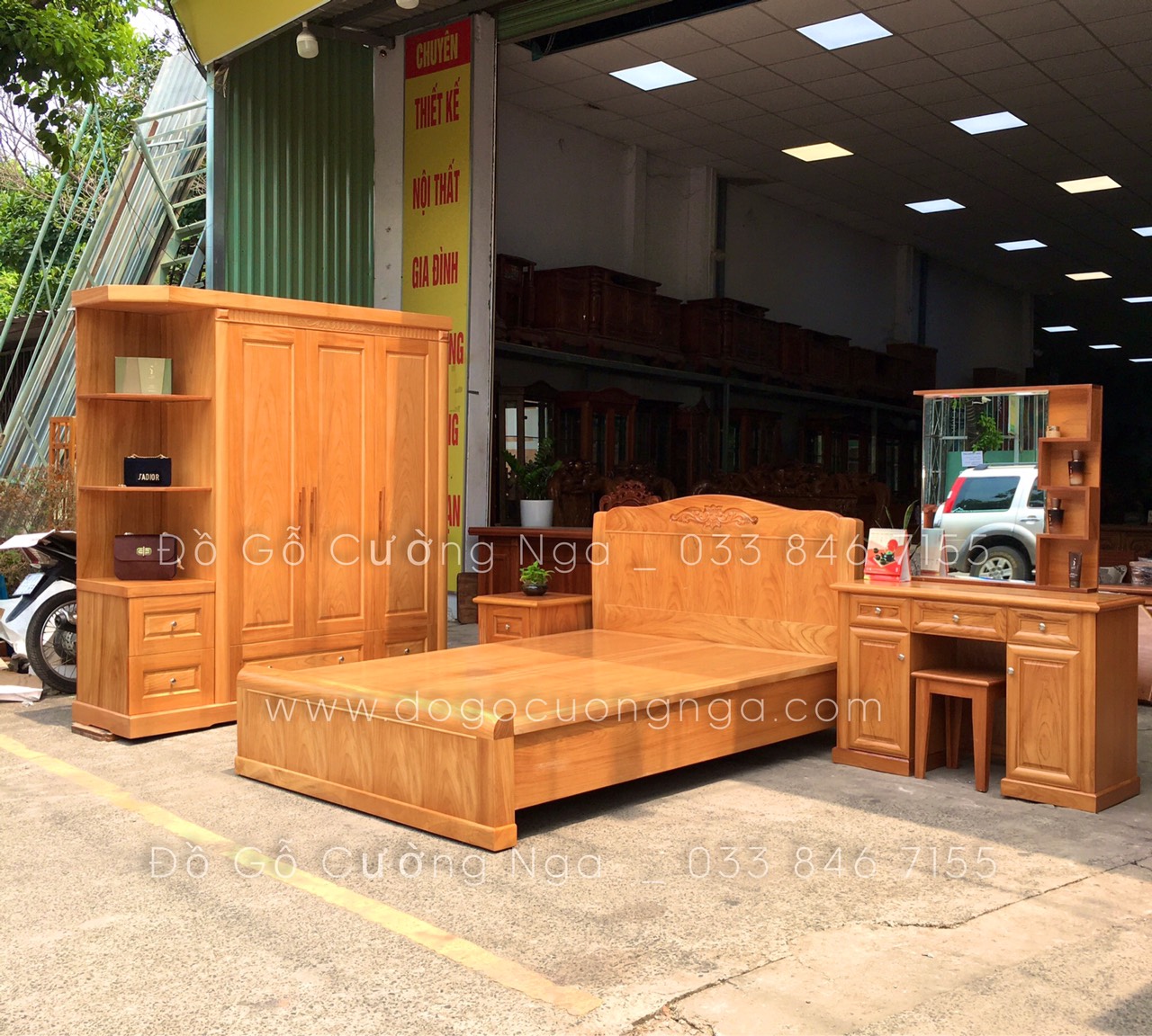 Ấn Tượng 4 Mẫu Combo Phòng Ngủ Gỗ Gõ Đỏ Đep, Giá Hợp Lý 
