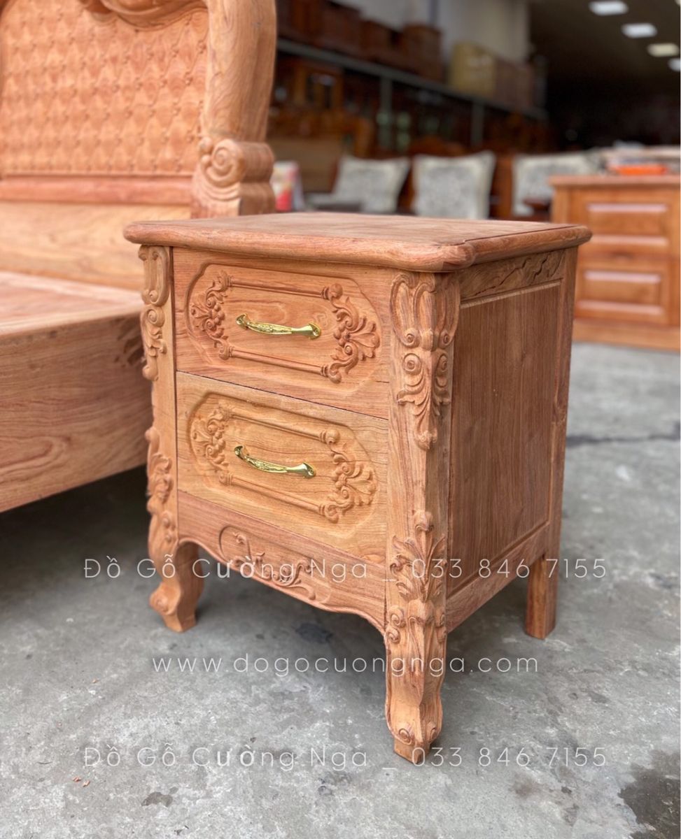 tủ đầu giường gỗ hương đá