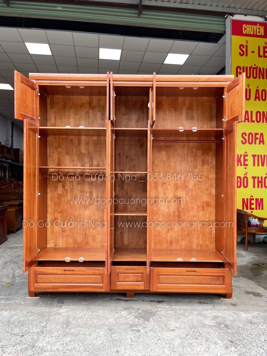 thiết kế bên trong tủ ao gỗ 