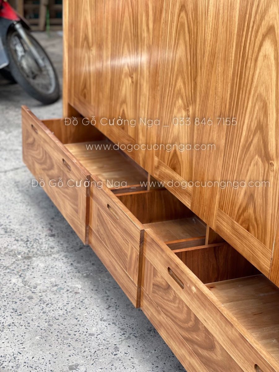tủ quần áo gỗ hương xám 