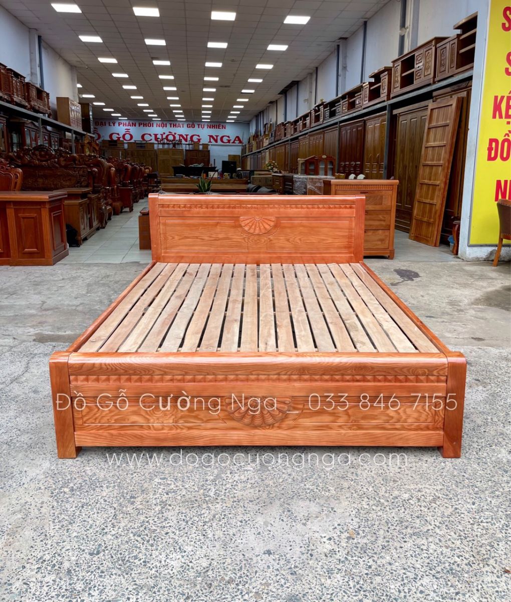Giường ngủ gỗ sồi nga đẹp 