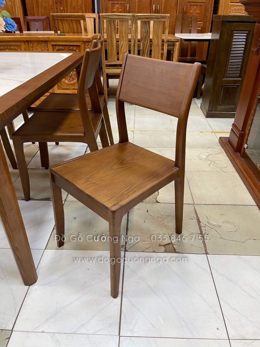 ghế ăn gỗ sồi lau màu