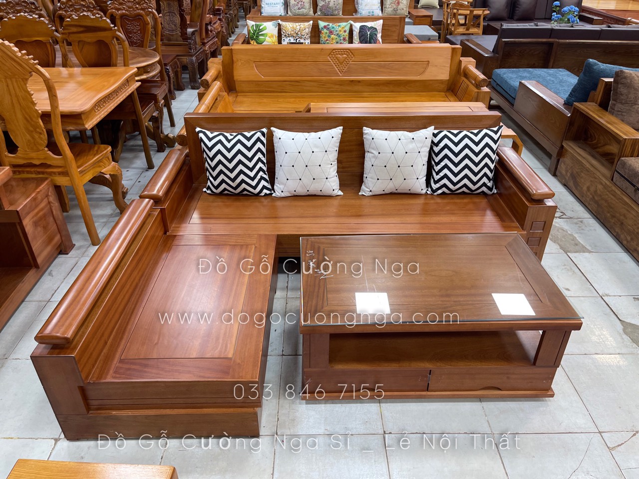 sofa go xoan dao