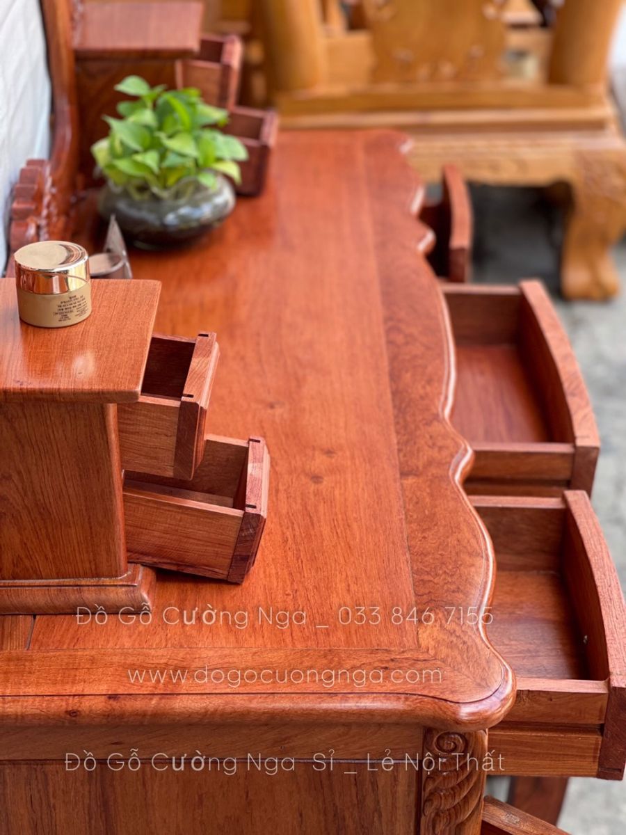 bàn trang điểm gỗ hương đá 
