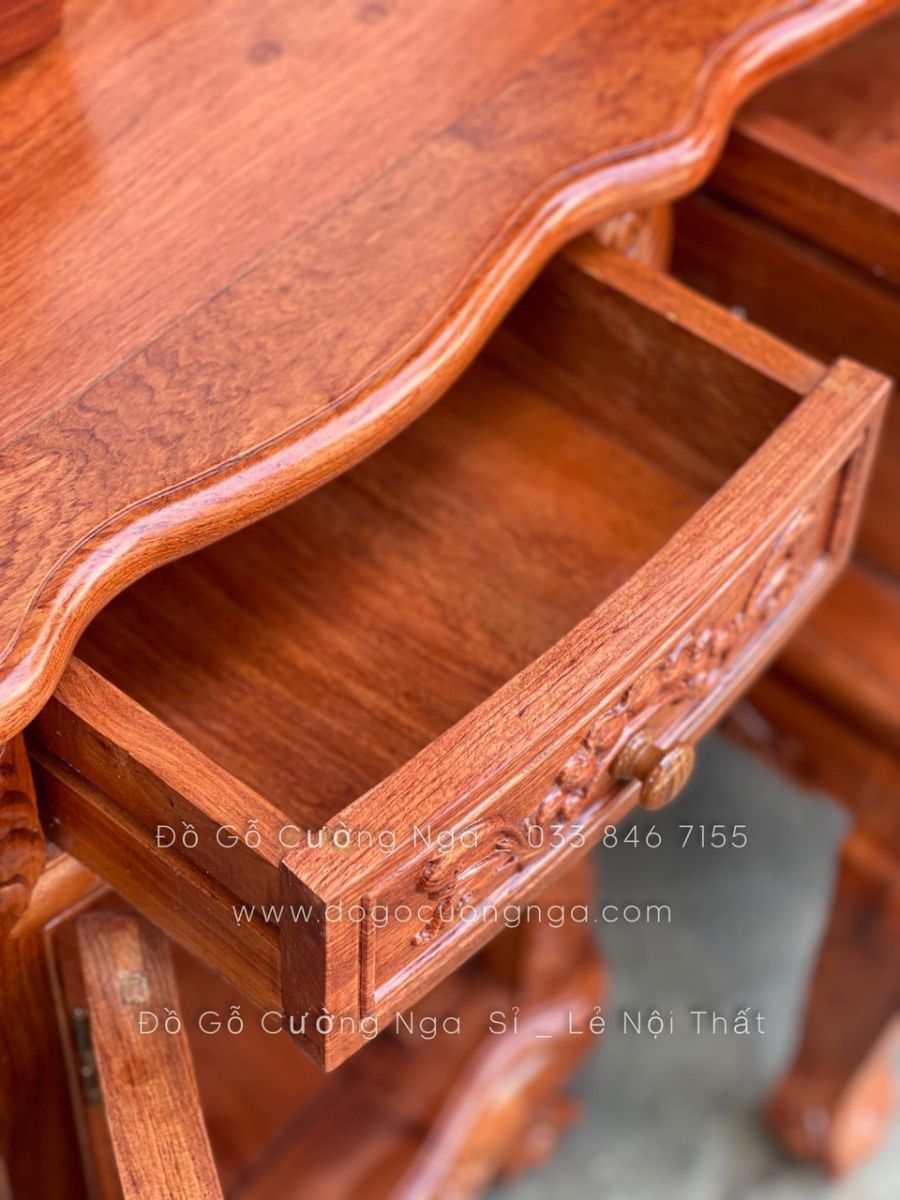 bàn trang ddeiemr gỗ hương đá 