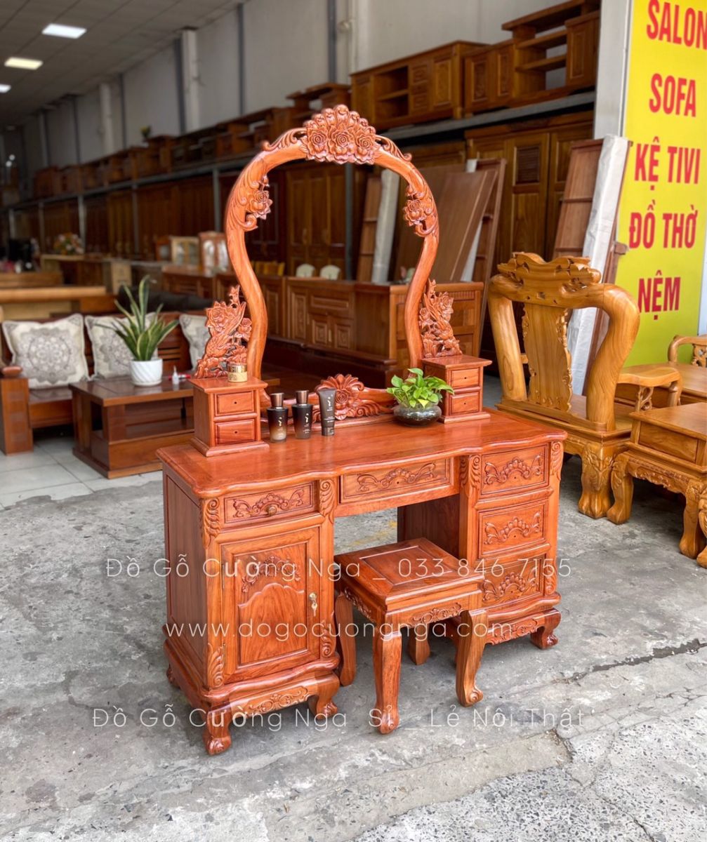 bàn trang điểm gỗ hương đá 