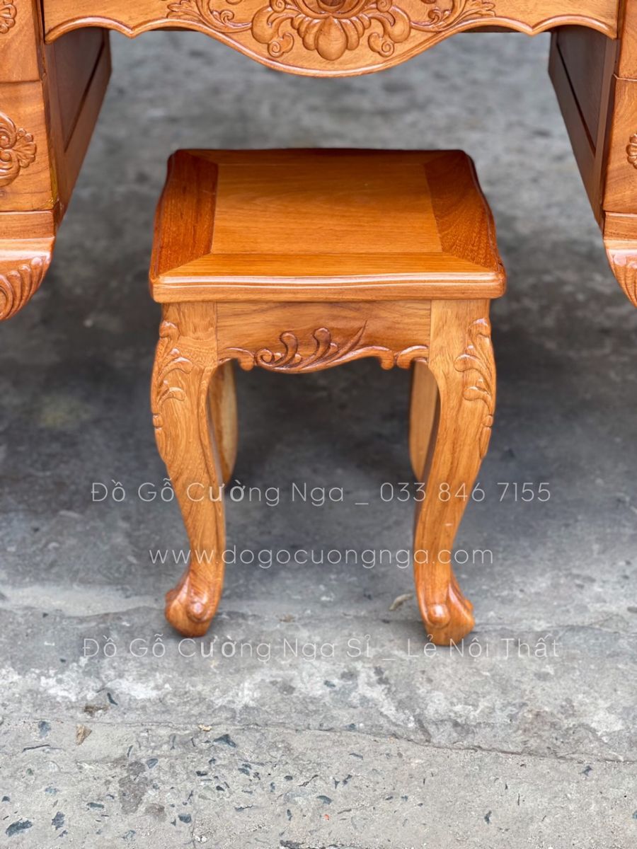 bàn trang điểm gỗ gõ đỏ