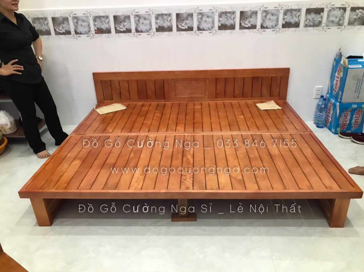 giường gấp gỗ sồi