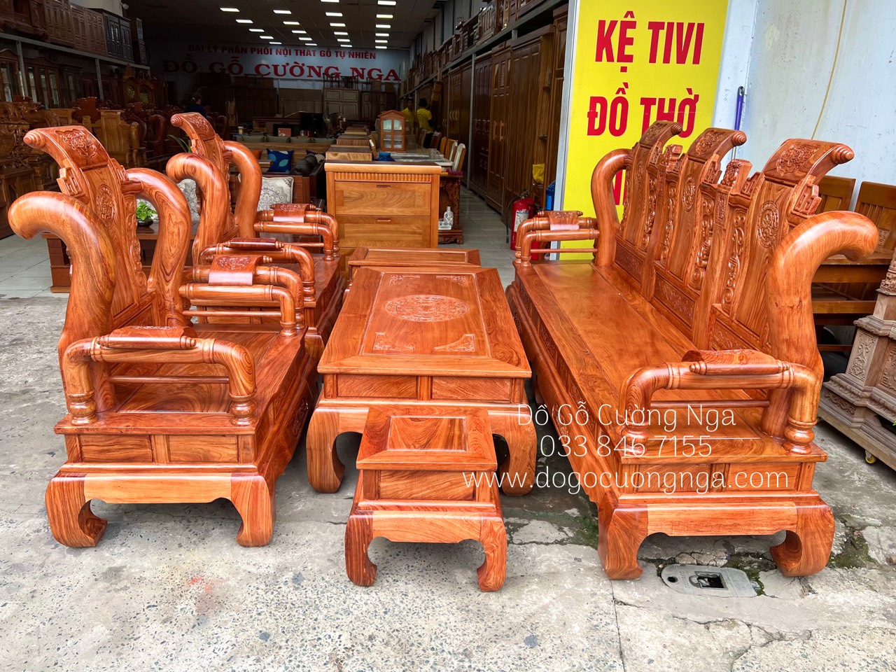 bàn ghế gỗ hương đá 