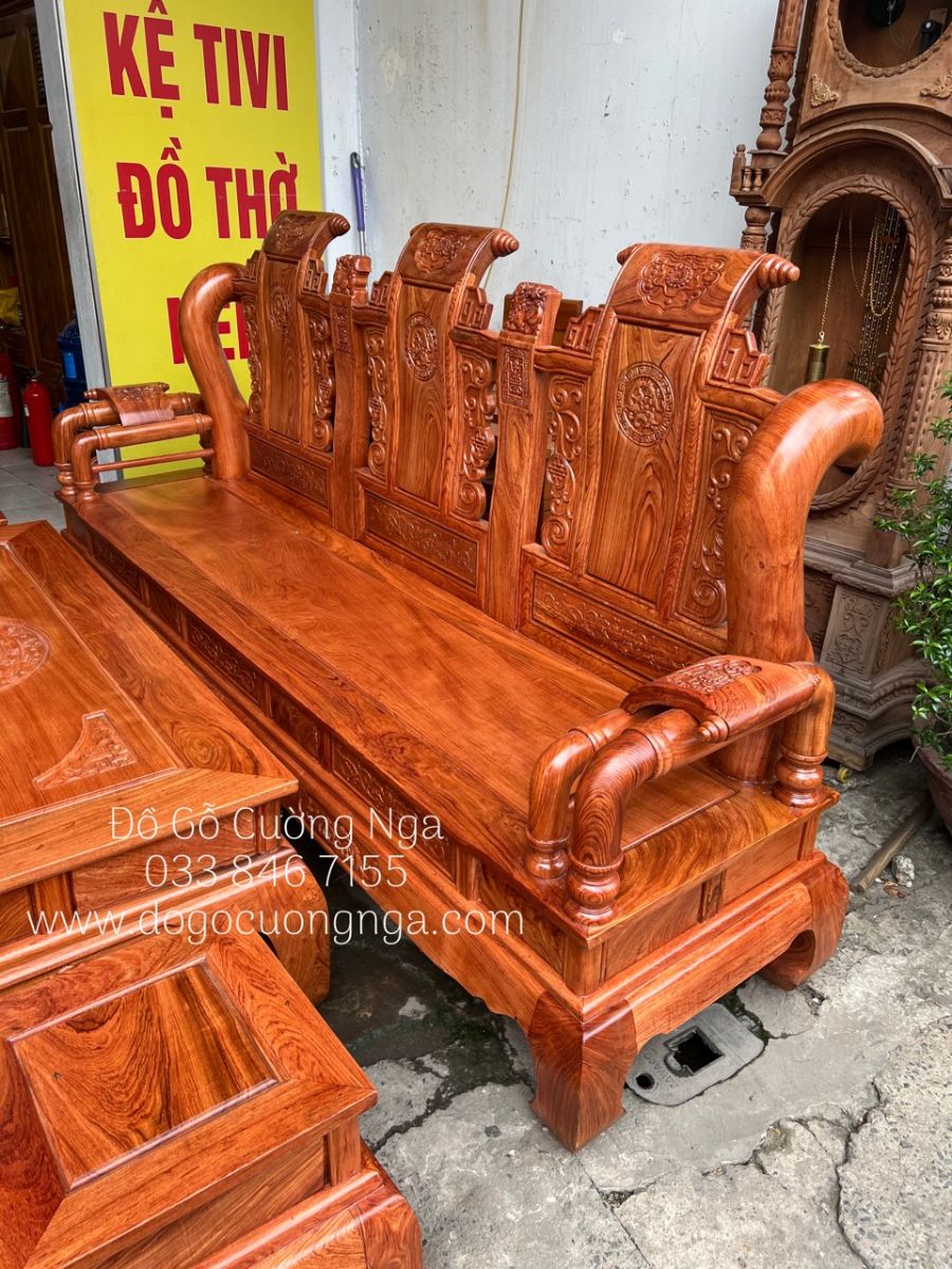 bàn ghế salon gỗ hương đá 