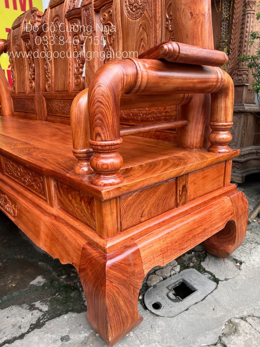 bàn ghế salon gỗ hương đá 