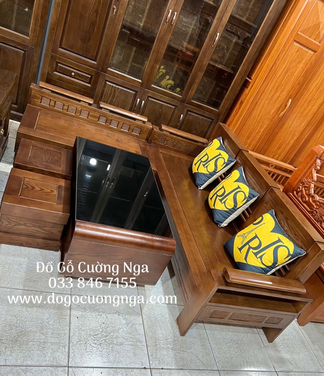 ghế sofa gỗ sồi nga 