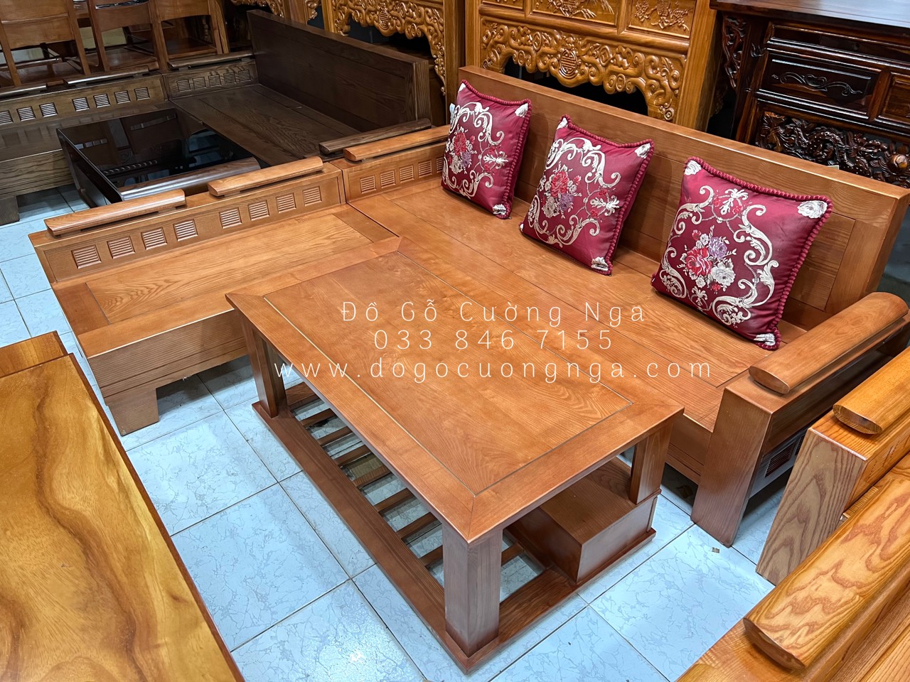 bàn ghế sofa góc L