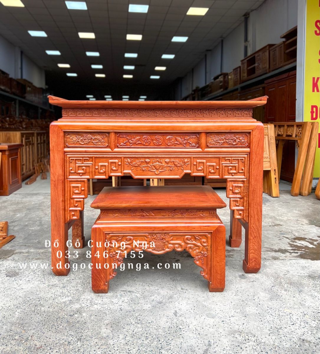 bàn thơ gỗ hương đá 1m53