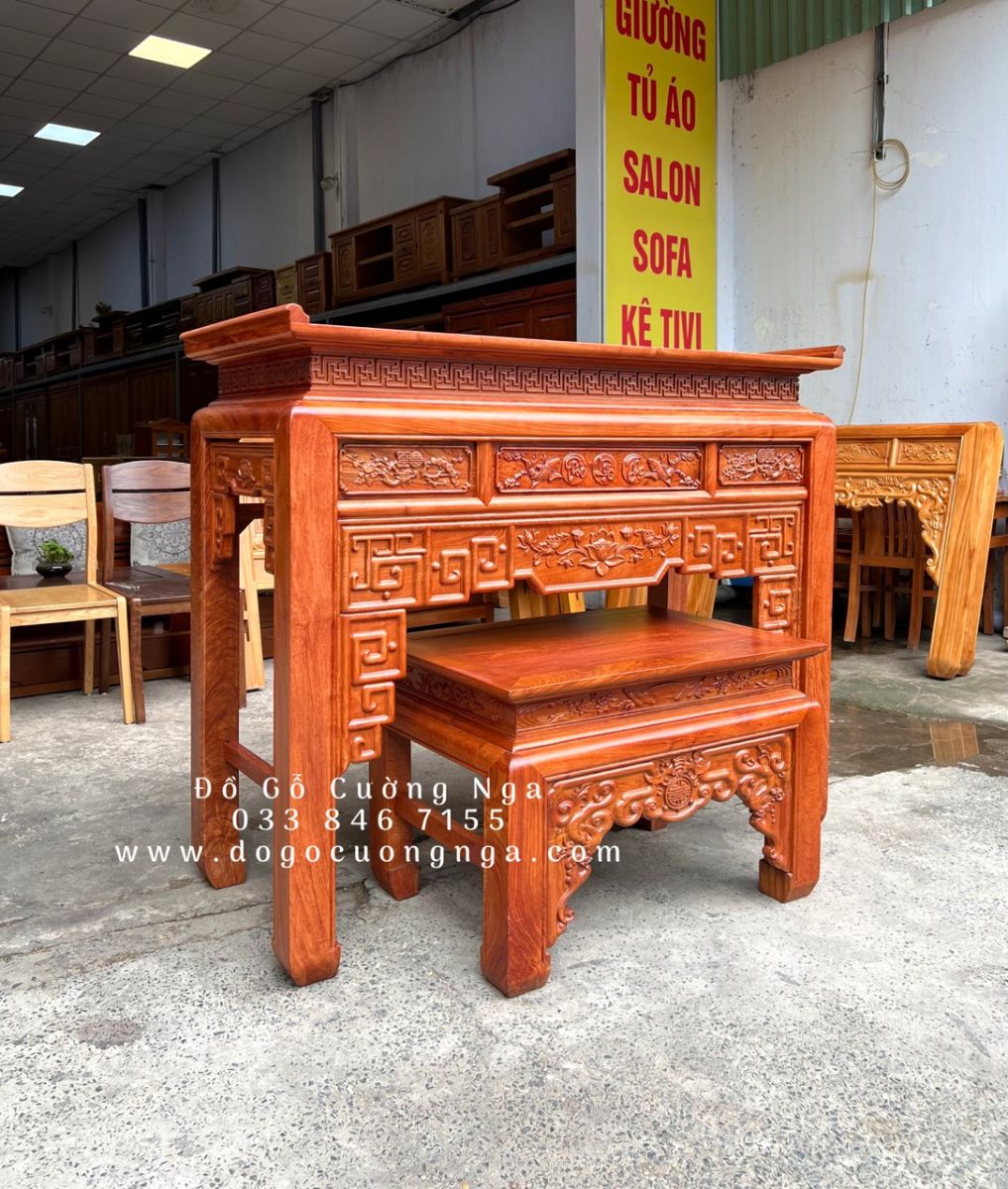 bàn thờ gỗ hương đá
