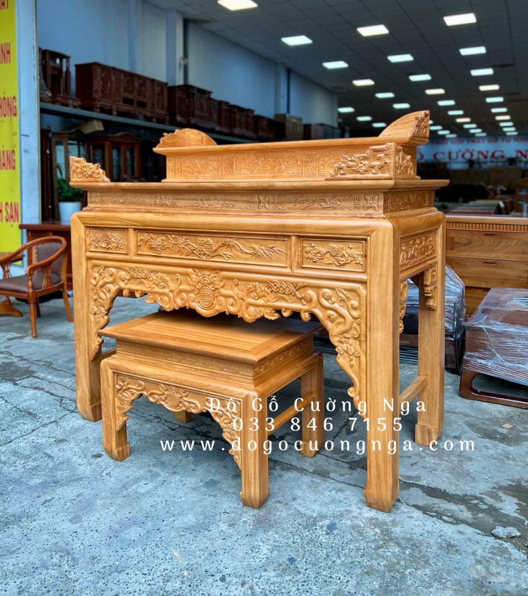 bàn thờ gỗ gõ đỏ 