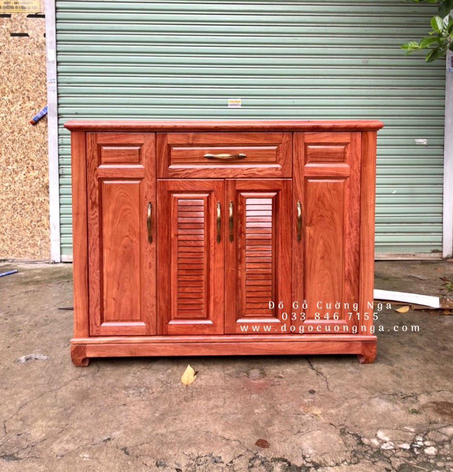tủ giày dép gỗ hương đá 1m2