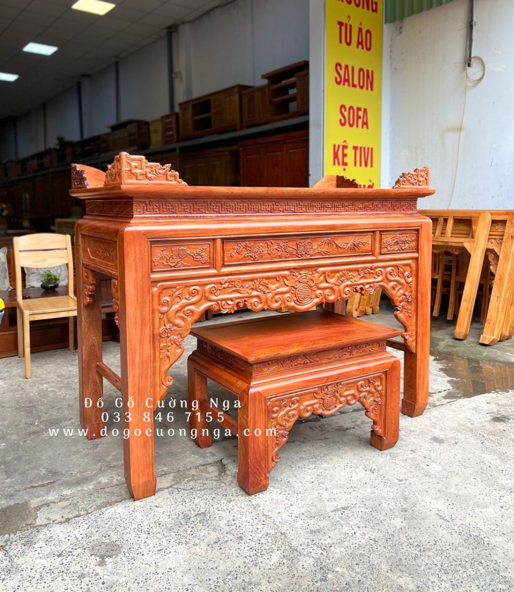 Bàn thờ án gian gỗ Hương Đá - 1m75