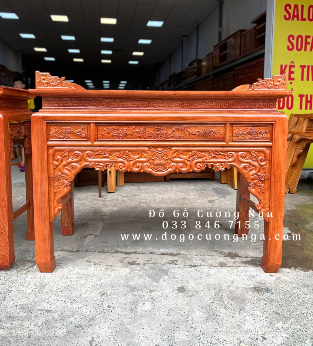 Bàn thờ án gian gỗ hương đá - 1m75