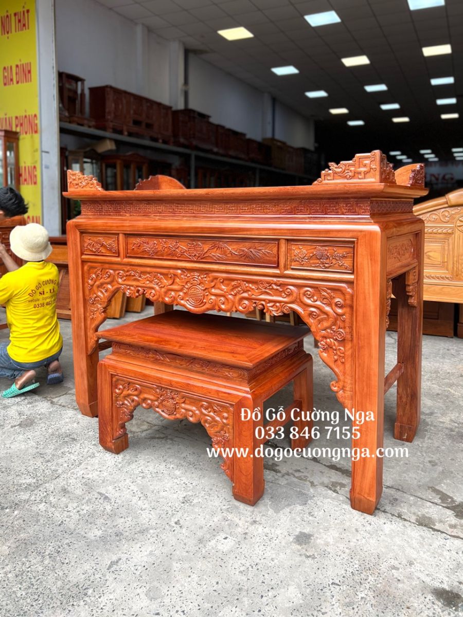 Bàn Thờ Án Gian Gia Tiên Gỗ Hương Đá Cao Cấp 1m75 | Giao Hàng Miễn Phí&nbsp;