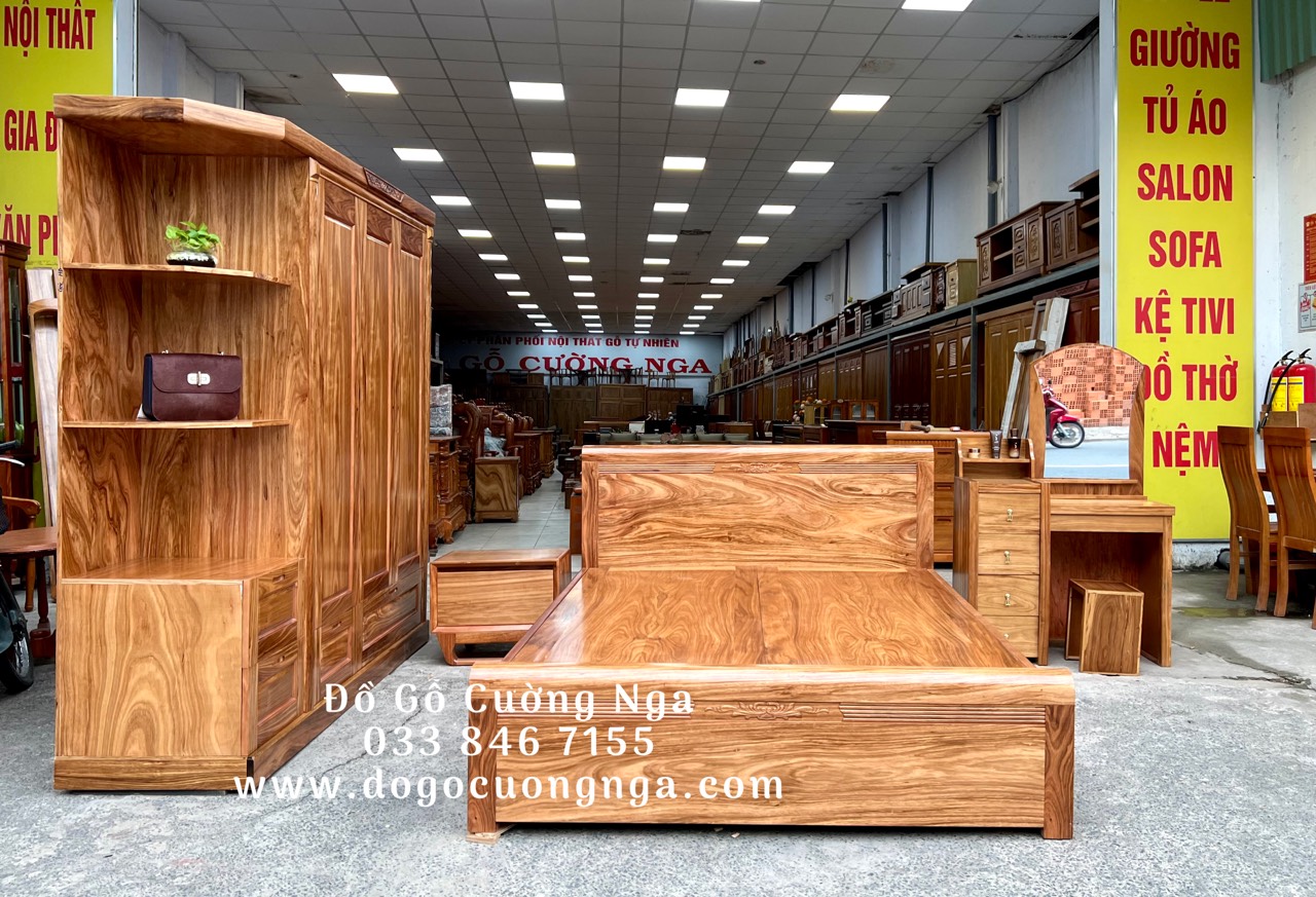 combo phong ngủ gỗ hương xám
