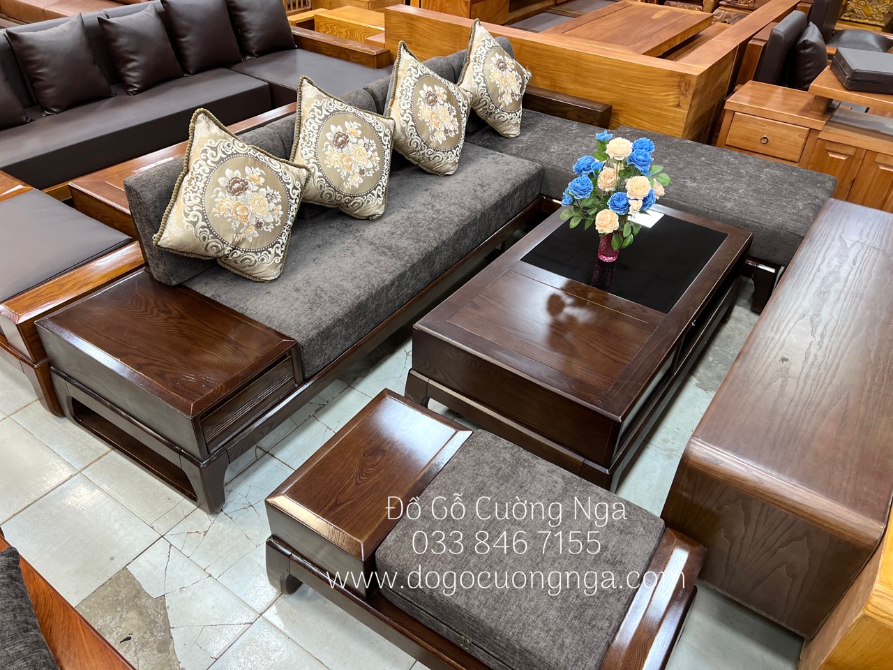 ghế sofa gỗ sồi nga