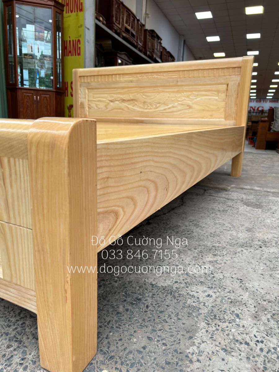 giường gỗ sồi nga