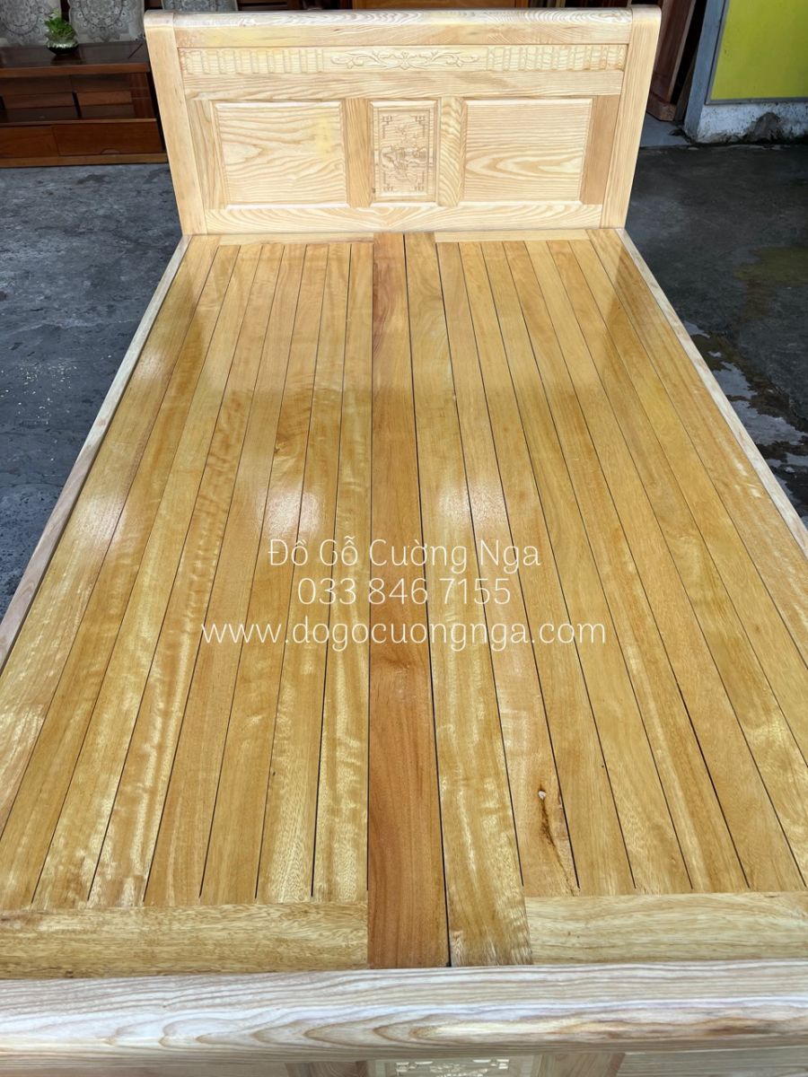 giường gỗ sồi nga