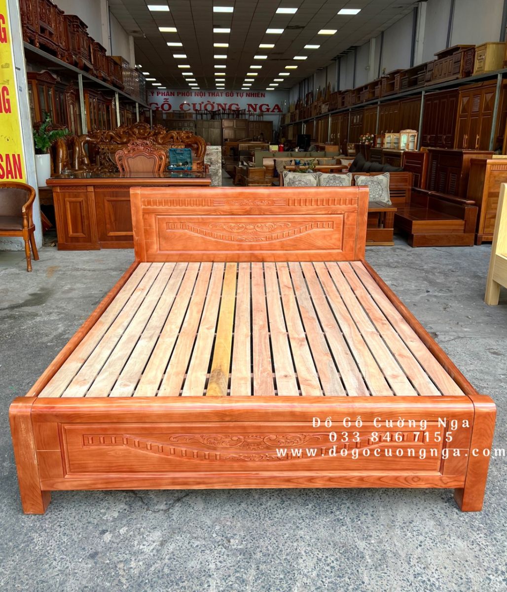 giường gỗ sồi