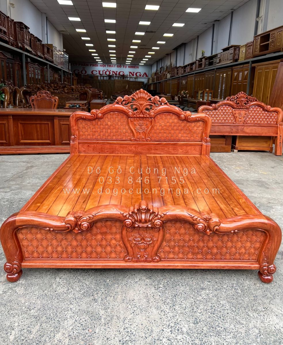 giường gỗ hương đá
