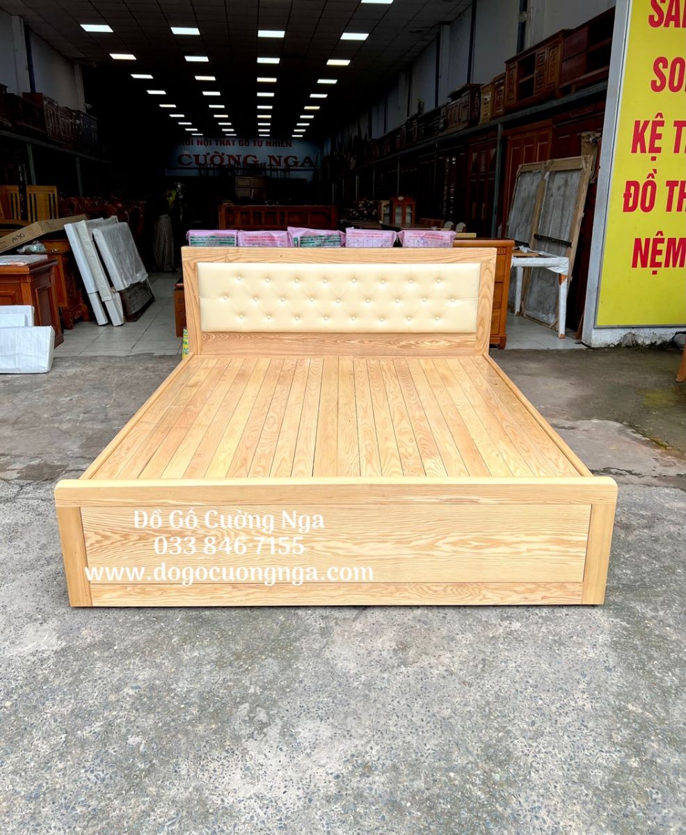 giường gỗ sồi nga