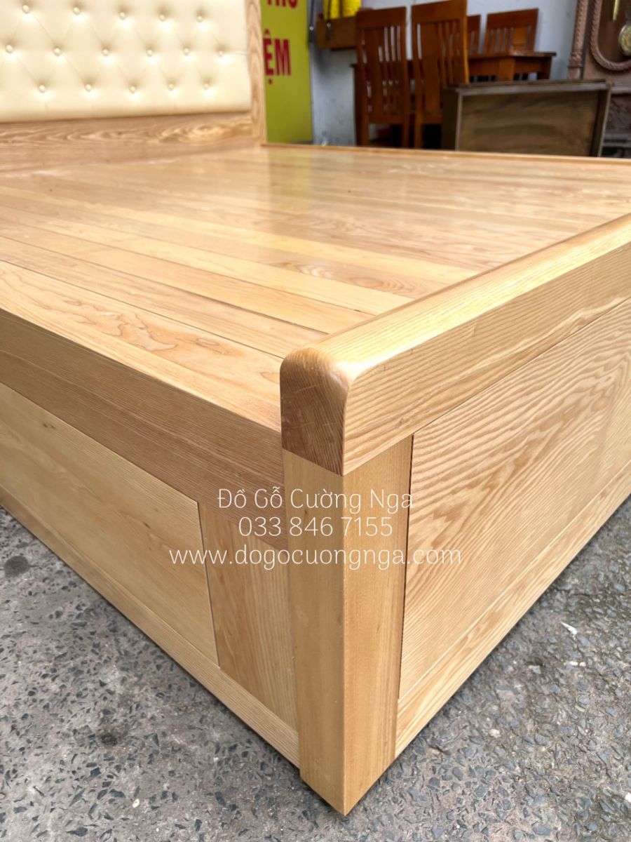 giường gỗ sồi nga