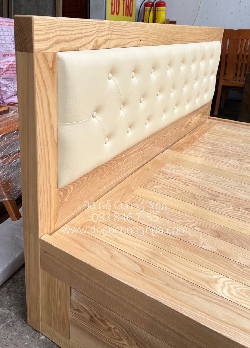 giường gỗ sồi nga