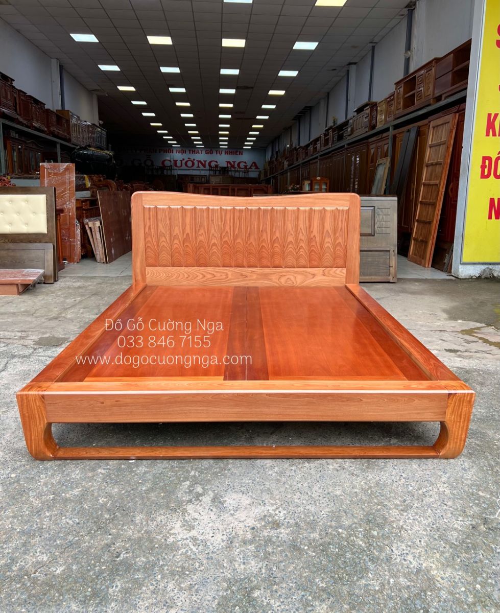 GIƯỜNG NGỦ GỖ XOAN ĐÀO KIỂU NHẬT